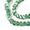 Electroplate Transparent Glass Beads Strands GLAA-N021-4mm-27-4