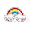Transparent Acrylic Enamel Beads X-OACR-N130-026-2