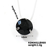 Flat Round Plastic Pendant Invisible Cord Necklaces for Women JB6177-1-1
