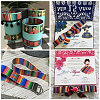 2Rolls 2 Styles Stripe Pattern Printed Polyester Grosgrain Ribbon OCOR-TA0001-37F-7