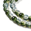 Transparent Crackle Baking Paint Glass Beads Strands DGLA-T003-01B-M-3