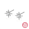 Rhodium Plated Sterling Silver Stud Earrings for Women PD9987-2-1