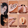 10Pcs 304 Stainless Steel Vortex Cuff Earrings EJEW-UN0002-76MC-4