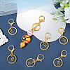 24Pcs Alloy Keychain Clasps KEYC-SC0001-82G-3