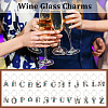 Brass Wine Glass Charms AJEW-GA00015-6
