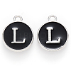Platinum Plated Alloy Charms X-ENAM-S118-02L-P-1