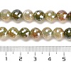 Electroplated Natural Agate Round Beads Strands G-L598-A01-02A-5