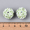 Handmade Polymer Clay Rhinestone and Resin Beads CLAY-T022-01B-4