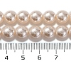 Baking Paint Pearlized Glass Pearl Round Bead Strands PEAR-H019-02C-02-4