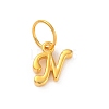 925 Sterling Silver Letter Charms with Jump Rings STER-R008-01G-N-1