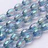 Electroplate Glass Beads Strands EGLA-J013-4X6mm-F27-1