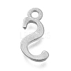 Alloy Letter Pendants LS-PALLOY-J718-01C-S-2