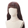 Natural Rose Quartz Chip Beaded Necklaces with 304 Stainless Steel Lobster Claw Clasp & Chain Extender NJEW-JN04225-01-5