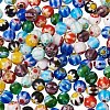 Yilisi 200Pcs 10 Colors Round Millefiori Glass Beads LK-YS0001-01-3