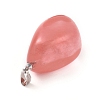 Cherry Quartz Glass Pendants G-K302-B07-3