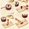 Brass Wax Seal Stamps with Rosewood Handle AJEW-WH0412-0209-3