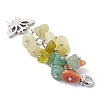 Alloy Charms & Natural Gemstone Chips Beaded Pendant Decoration HJEW-JM01208-4
