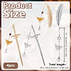 4Pcs Alloy Bookmarks AJEW-OC00037-2