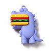 Dinosaur with Hamburger Shape PVC Pendants KY-E012-03C-2