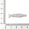304 Stainless Steel Sardine Fish Pendants STAS-S186-05C-P-3