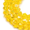 Transparent Electroplate Glass Beads Strands GLAA-F029-4mm-C22-3