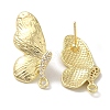 Brass Micro Pave Cubic Zirconia Studs Earring Findings LS-KK-K371-16G-2