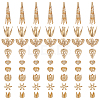 72Pcs 9 Styles Brass Bead Caps FIND-AR0005-37-1