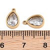 Plated 304 Stainless Steel & Glass Pendants GL-CBA5A59-01G-6