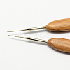 Bamboo Handle Iron Crochet Hook Needles TOOL-R034-0.5mm-2