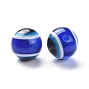 Round Evil Eye Resin Beads RESI-R159-10mm-08-2