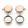 Ion Plating(IP) 304 Stainless Steel Pendant Cabochon Settings STAS-K202-03D-M-3