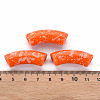 Opaque Spray Painted Acrylic Beads MACR-S372-001F-B09-4