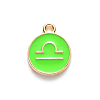 Alloy Enamel Pendants ENAM-S124-01B-06K-2