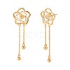 Brass Micro Pave Clear Cubic Zirconia Stud Earring Findings KK-S364-132-3