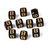 Opaque Acrylic Beads SACR-T035-20B-1