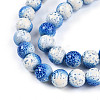 Transparent Baking Paint Glass Beads Strands DGLA-N009-8mm-07-4