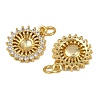 Brass Micro Pave Cubic Zirconia Pendants KK-I358-027G-2