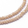Faceted Rondelle Full Rainbow Plated Electroplate Glass Beads Strands X-EGLA-M004-2mm-A12-2