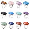 Great Valentines Gifts Natural & Synthetic Mixed Stone Rings RJEW-C094-M-2