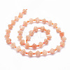 Natural Peach Moonstone Beads Strands G-E569-C14-2