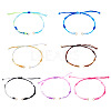 14Pcs 7 Colors Segment Dyed Nylon Braided Cord Bracelet Makings AJEW-TAC00014-2