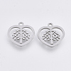 Non-Tarnish 201 Stainless Steel Pendants STAS-T044-80P-1
