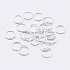 925 Sterling Silver Soldered Closed Jump Rings STER-F036-03S-0.8x6-1