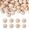 Cheriswelry 80Pcs 8 Styles Unfinished Natural Wood European Beads WOOD-CW0001-04-1