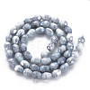 Opaque Baking Painted Glass Beads Strands EGLA-N006-007E-2