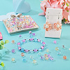 240Pcs 8 Colors Crackle Transparent Glass Beads GLAA-TA0004-19-7