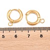 316 Stainless Steel Huggie Hoop Earring Findings EJEW-B158-01A-G-3