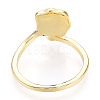 Natural Pearl Open Cuff  Ring with Msilver-Lipped Pearl Oyster X-PEAR-N022-C11-3