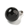 Natural Obsidian Perfume Bottle Pendants G-K338-22P-01-2