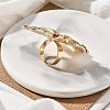 Flower Alloy Adjustable Rings for Women RJEW-B108-01KCG-4